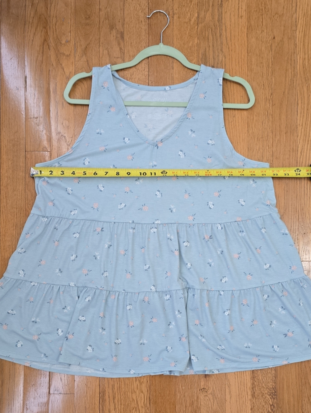 A:GLOW BRAND WOMEN'S BLUE FLORAL SLEEVELESS MATERNITY TOP SIZE XL - Picture 11 of 17